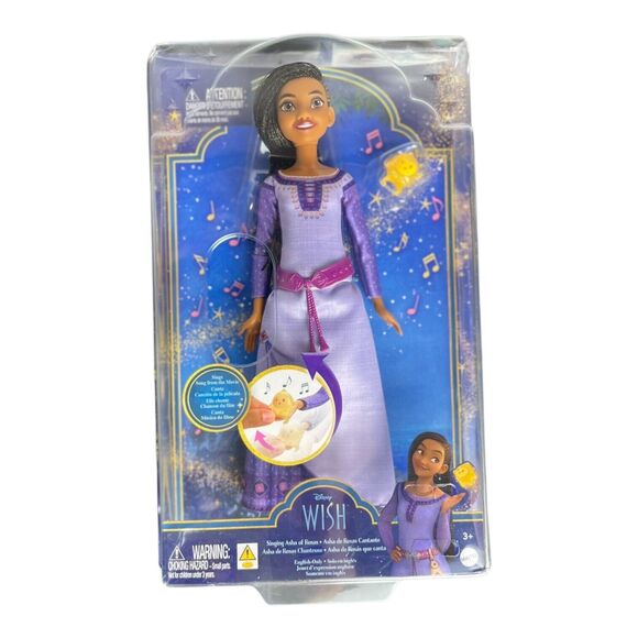 New Mattel Disney's Wish Singing Asha of Rosas Fashion Doll & Star Figure - Picture 1 of 6